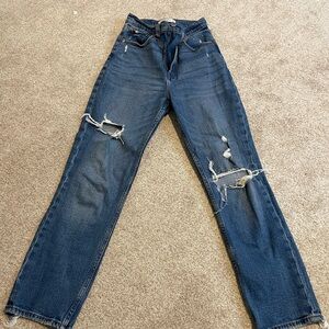 Abercrombie & Fitch Distressed Blue Jeans